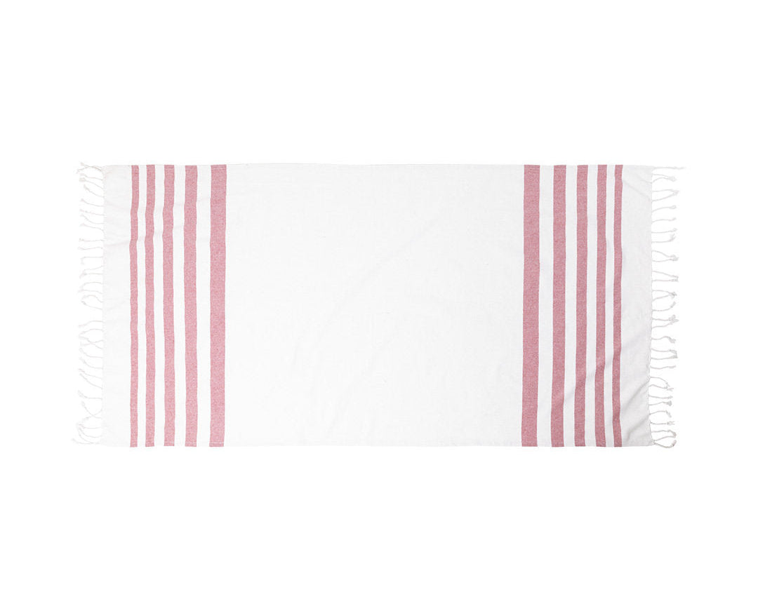 White two-tone towel pareo