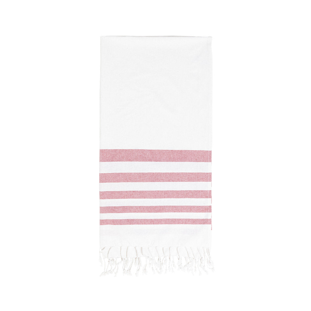 White two-tone towel pareo