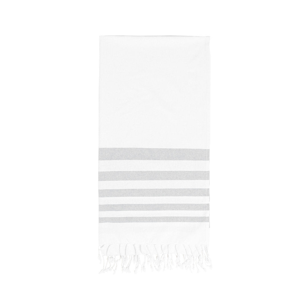 White two-tone towel pareo