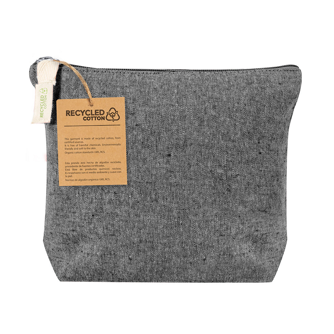 Recycled cotton toiletry bag