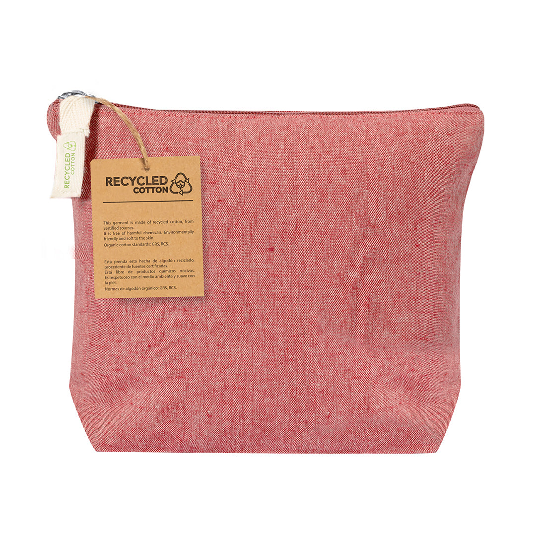 Recycled cotton toiletry bag