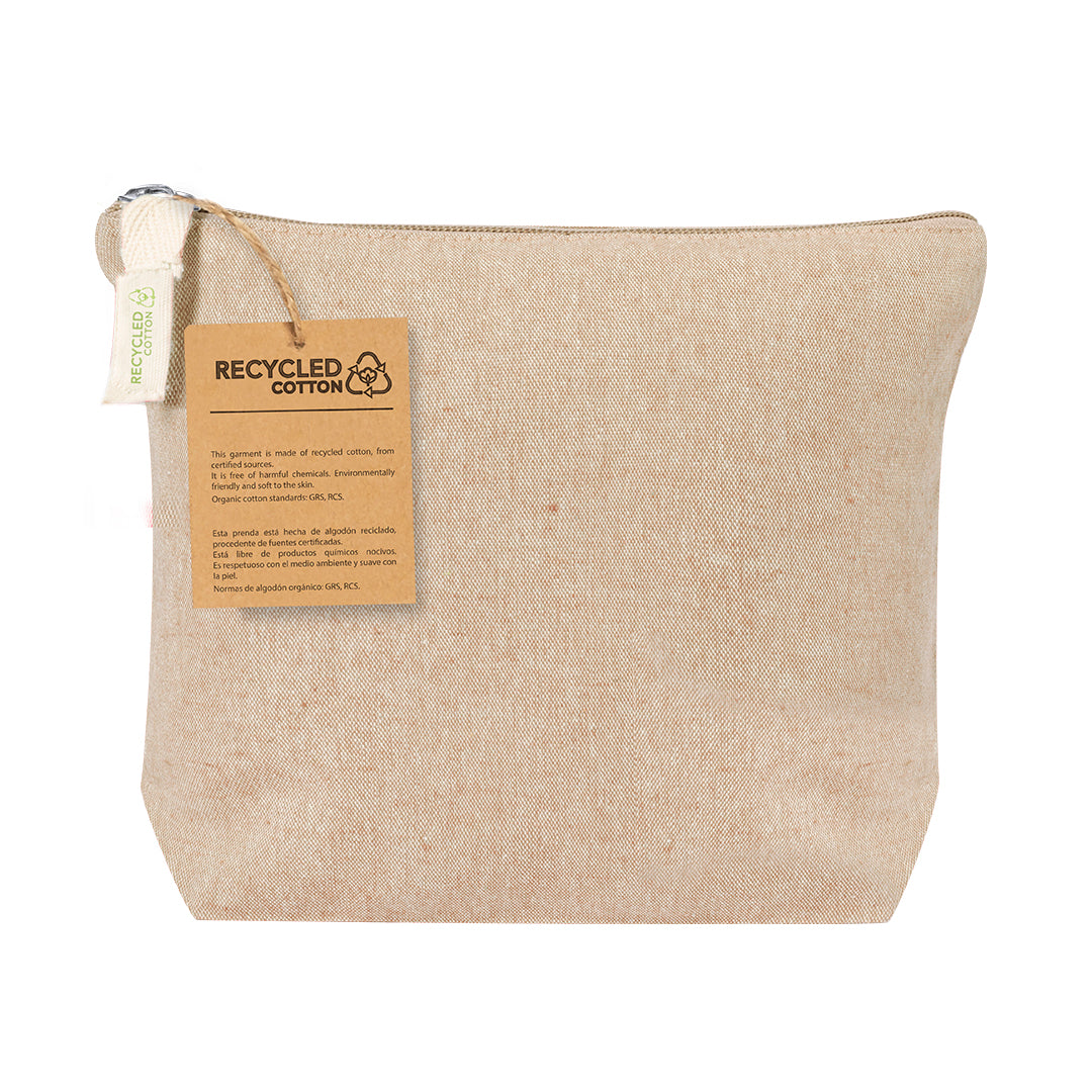 Recycled cotton toiletry bag