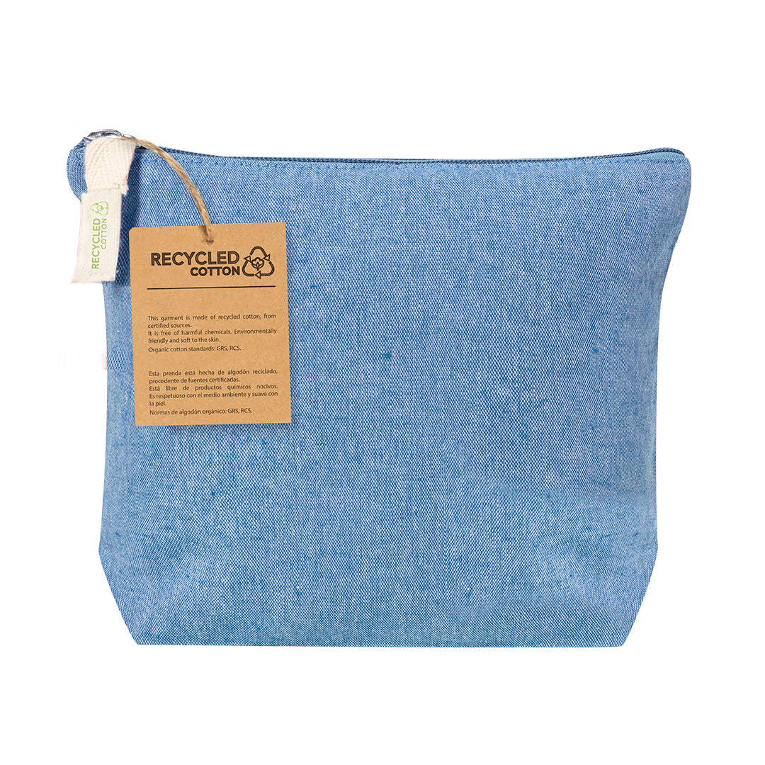Recycled cotton toiletry bag