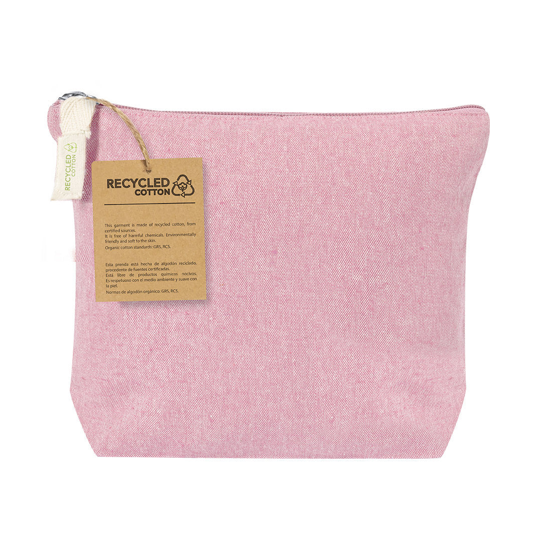 Recycled cotton toiletry bag