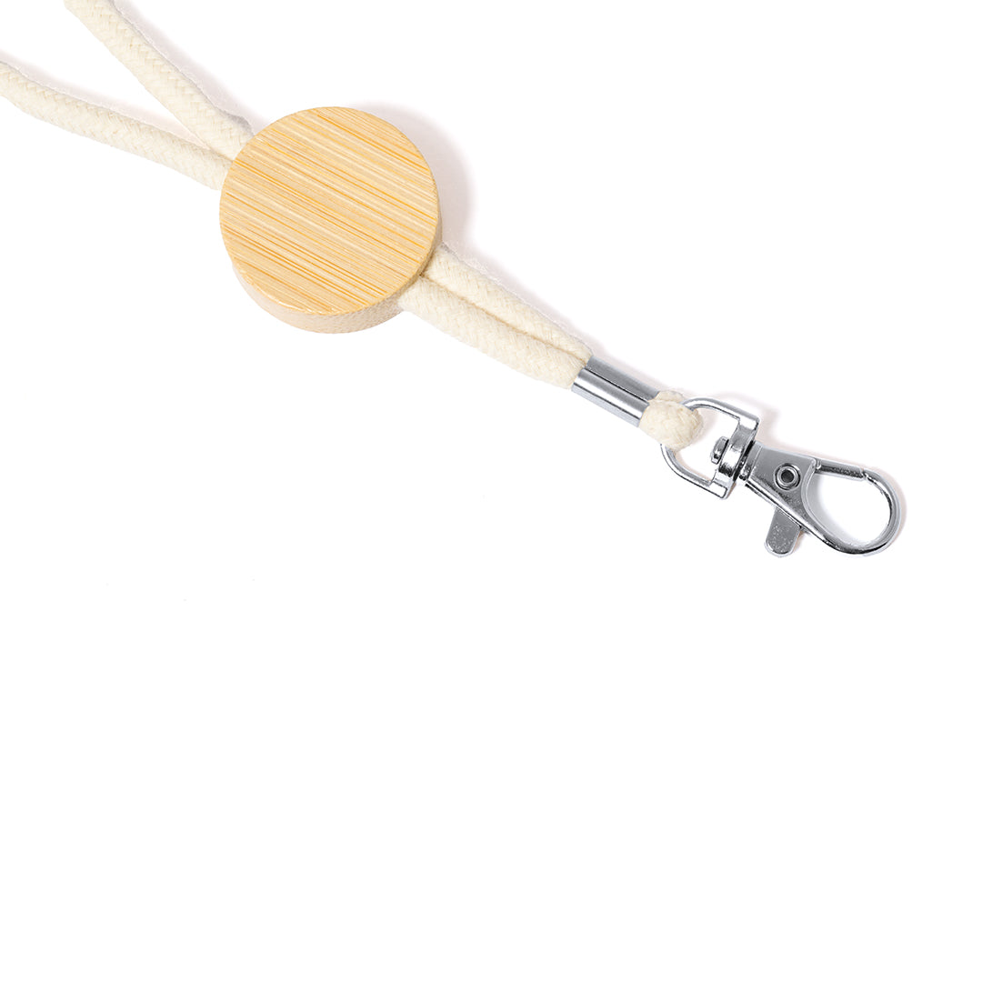 Cotton and bamboo lanyard