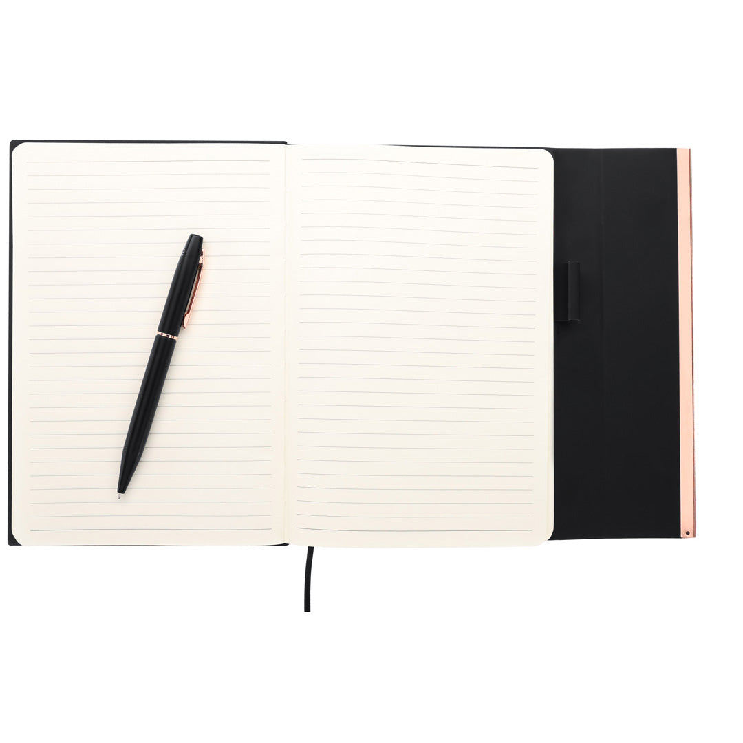 Set elegante de bloc de notas y bolígrafo