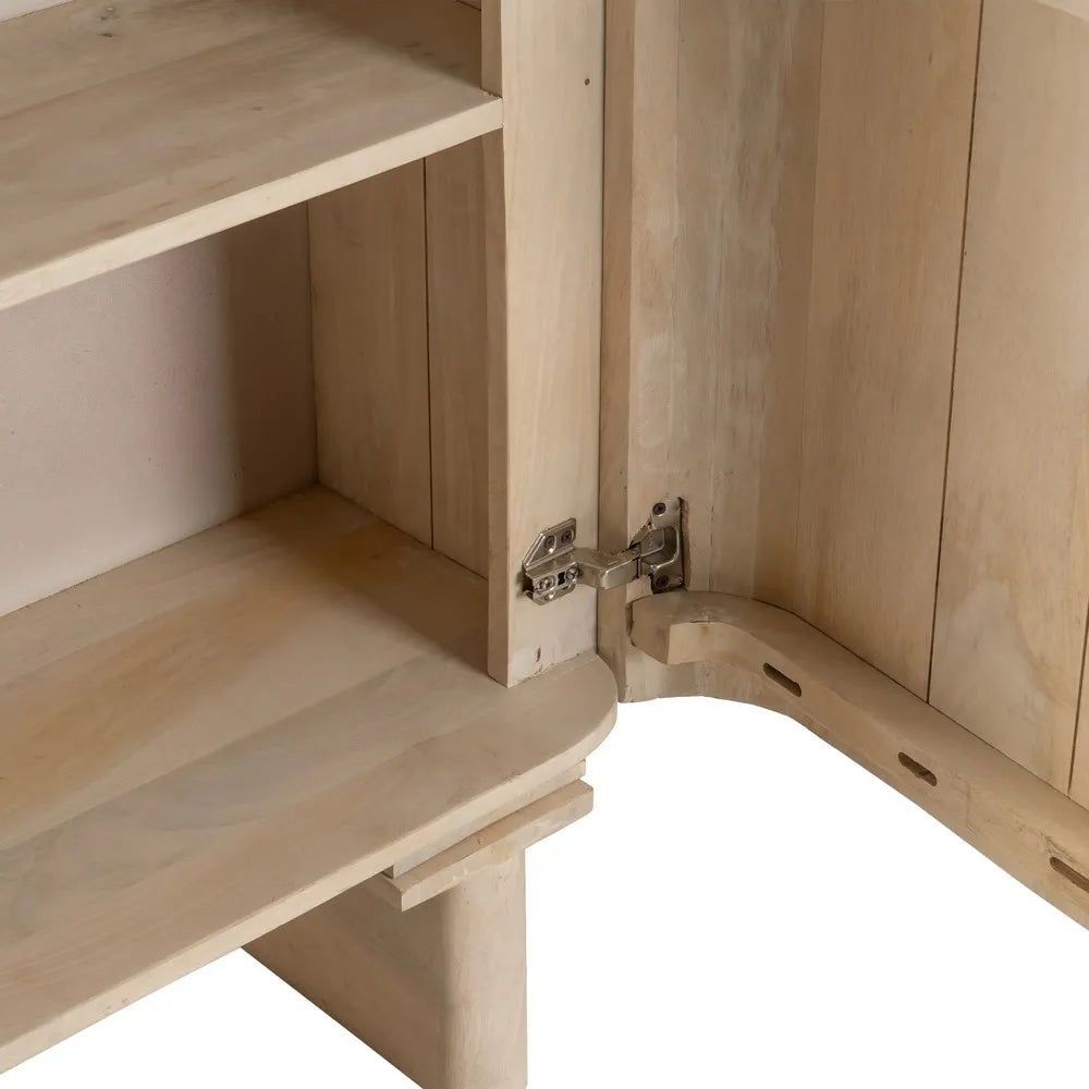 WHITE MANGO WOOD CABINET 90 X 40 X 138 CM