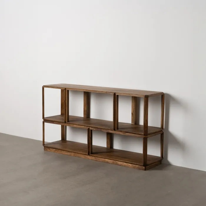 ÉTAGÈRE EN BOIS DE MANGUIER MARRON 160 X 42 X 85 CM