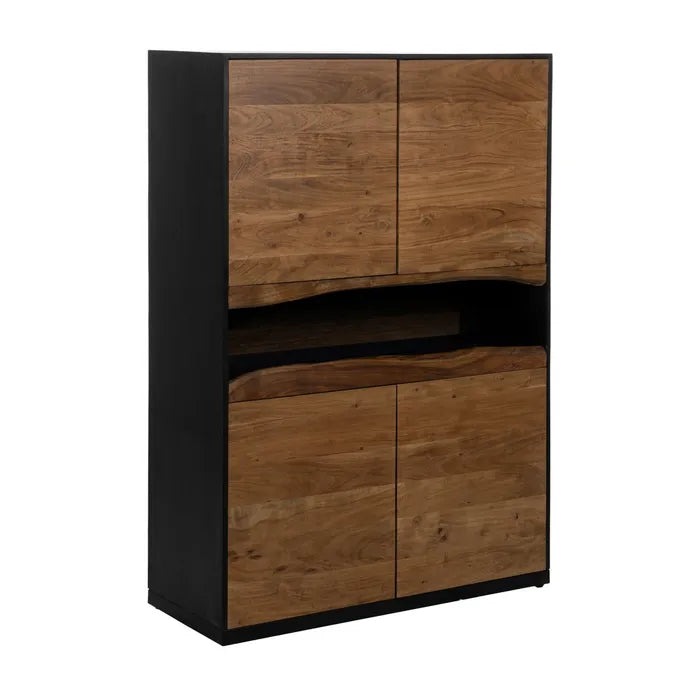 LED WOOD-METAL CABINET 100 X 40 X 147 CM