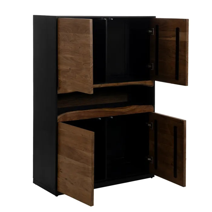 LED WOOD-METAL CABINET 100 X 40 X 147 CM