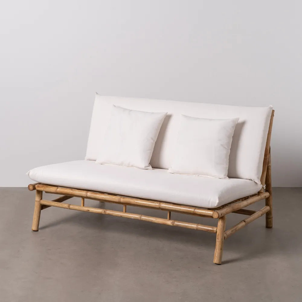 CANAPÉ 2 PLACES EN BAMBOU NATUREL 135 X 86 X 81 CM