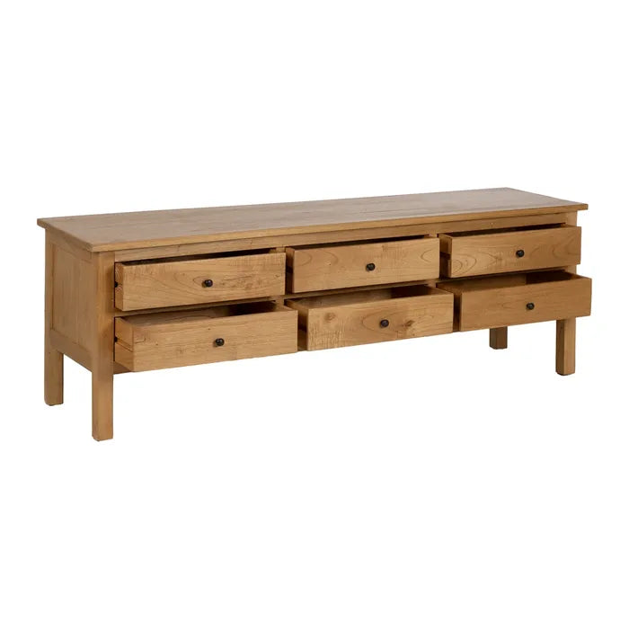 NATURAL MINDI WOOD SIDEBOARD 180 X 48 X 60 CM