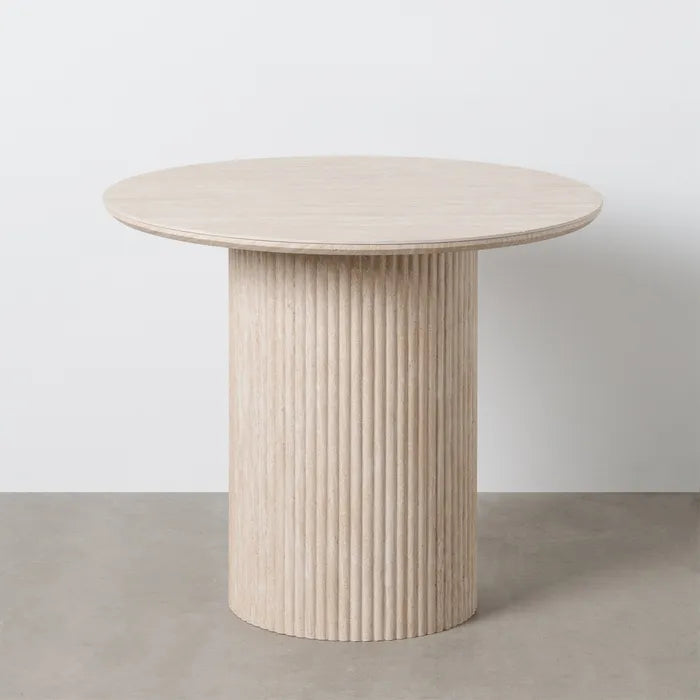 MESA COMEDOR BEIGE PIEDRA 90 X 90 X 76 CM