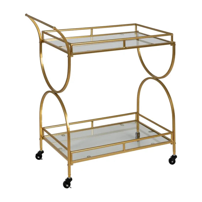 CAMARERA DORADO METAL-CRISTAL 77 X 40 X 88 CM