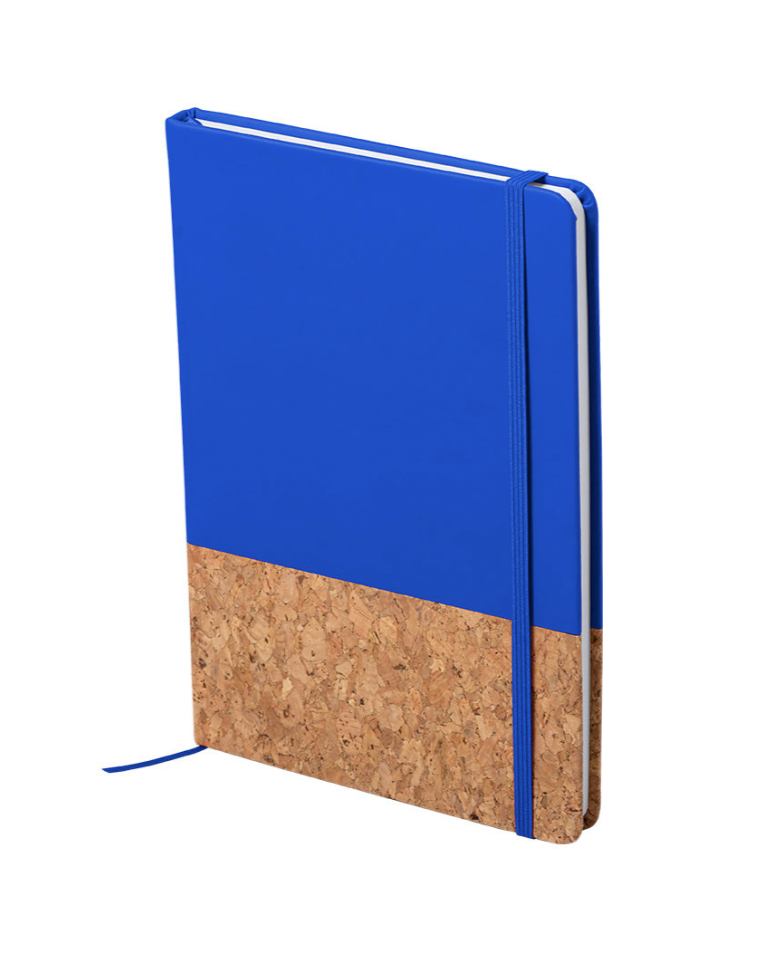 Bloc de notas cork azul