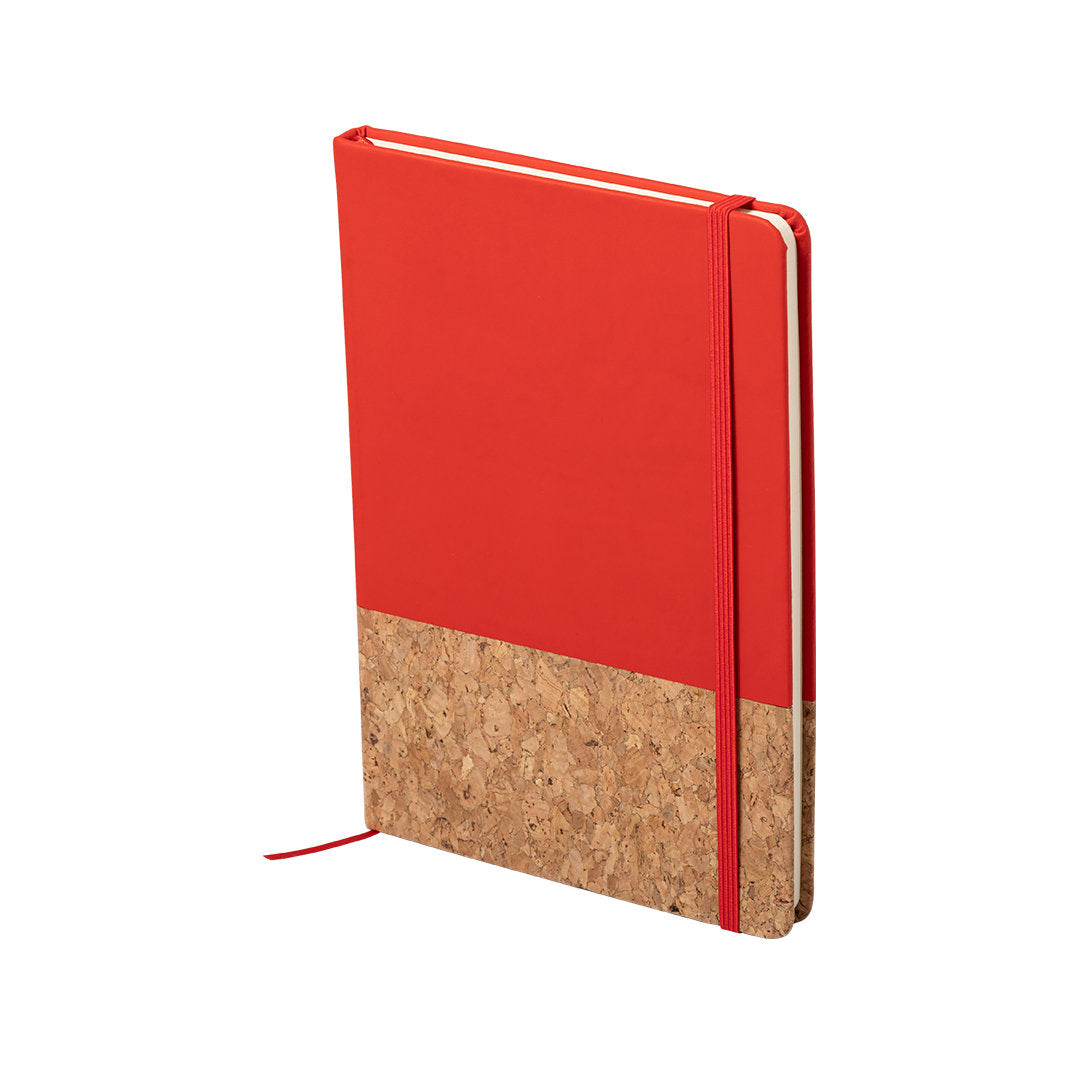 Bloc de notas cork rojo