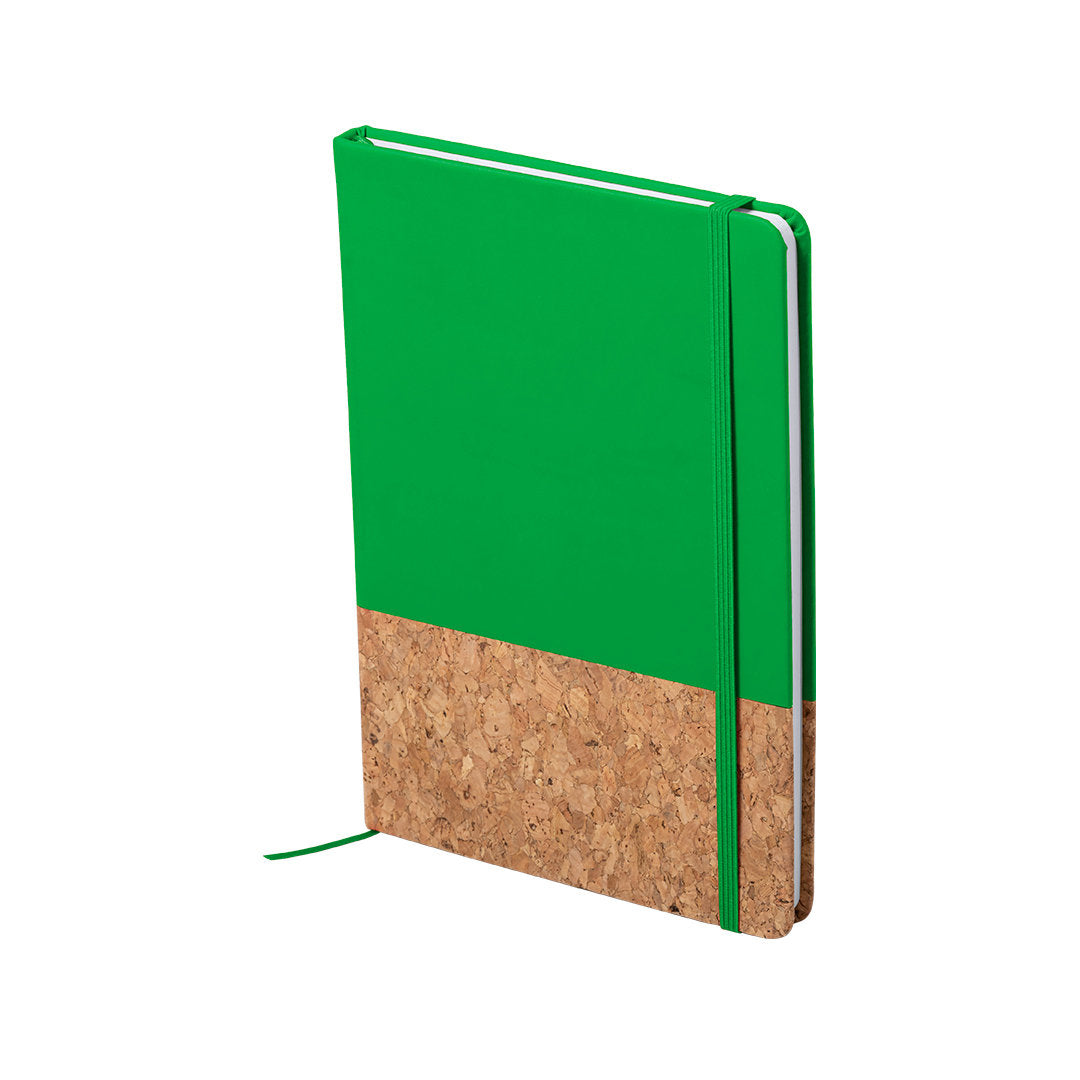 Bloc de notas cork verde