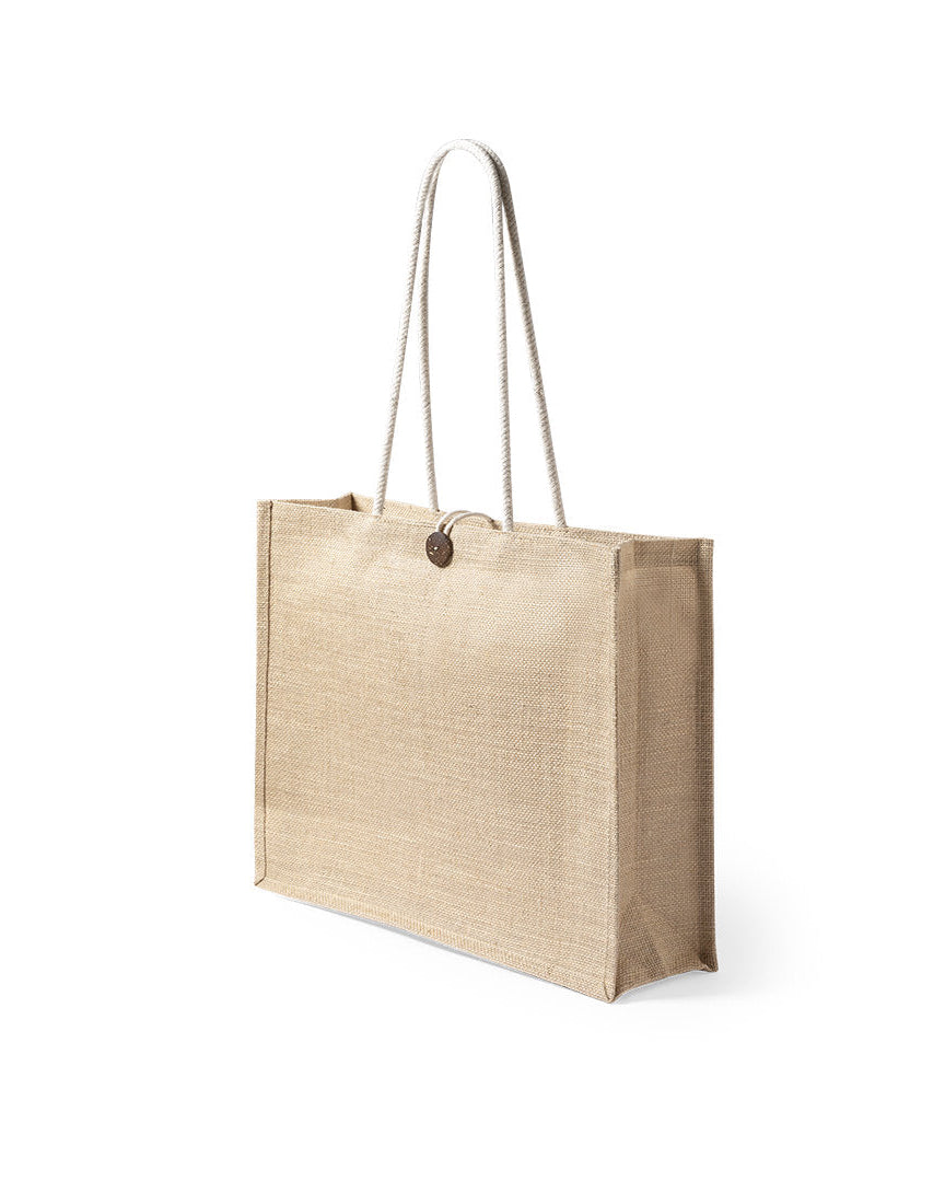 Bolsa de línea nature en resistente yute laminado (320g/m2)