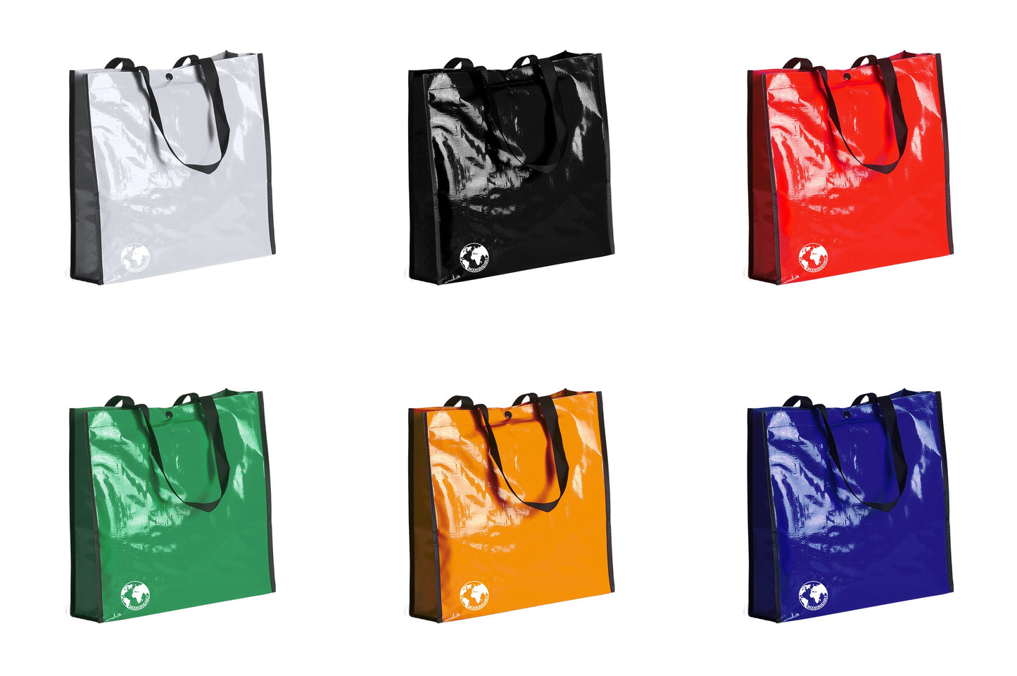 Bolsa reutilizable en resistente material laminado.