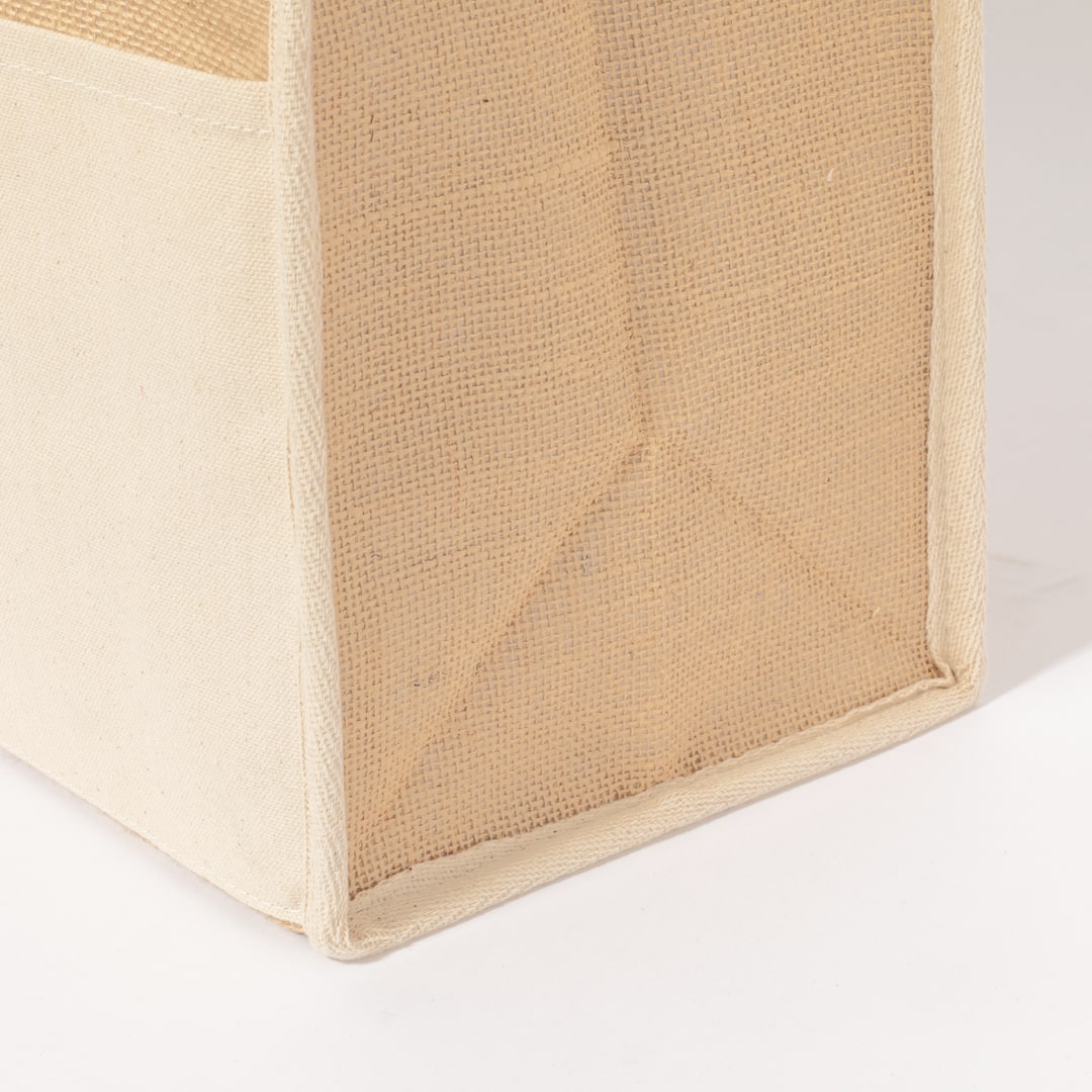 Bolsa nevera ecológica de yute y algodón con interior de aluminio