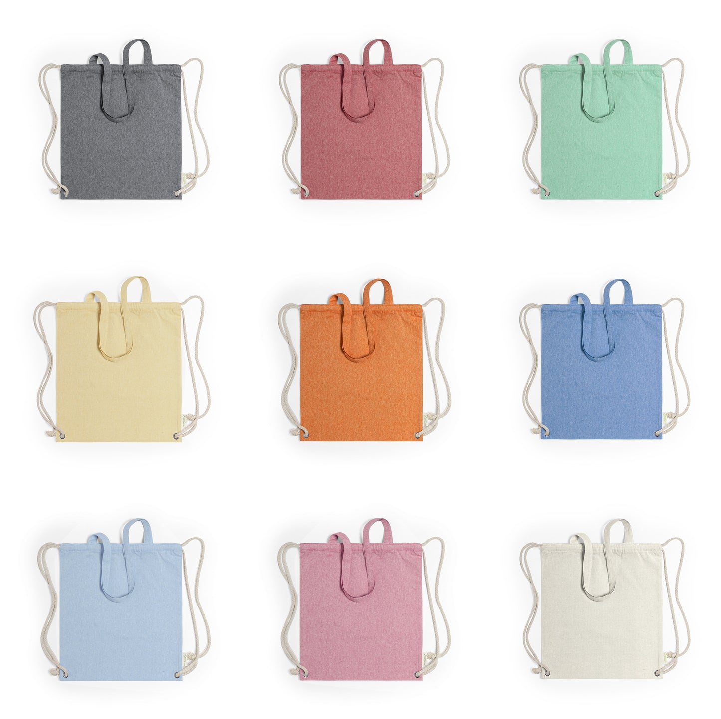 Bolsa mochila de cuerdas nature