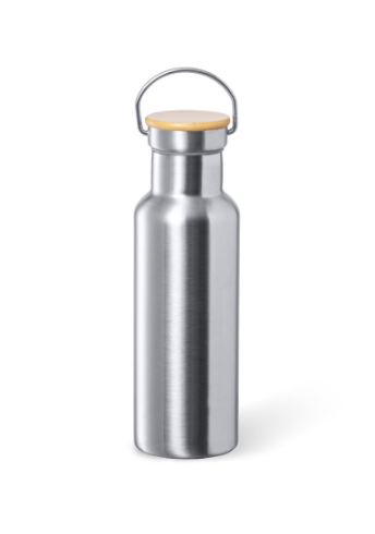 Stainless steel bottle and bamboo lid
