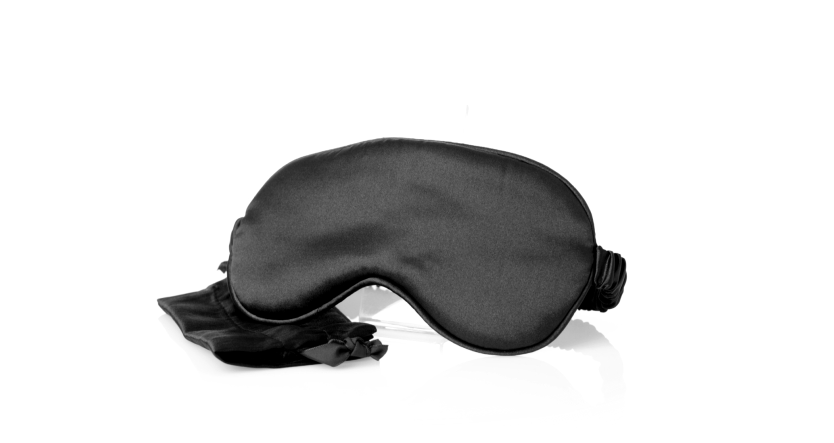 Masque pour les yeux en satin avec sac assorti