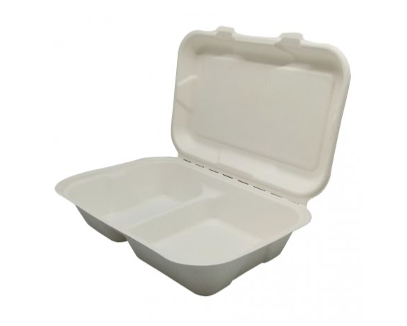 Envases de fibra de caña de azúcar Hamburguesa/Snack 251 x 166mm (500 uds)