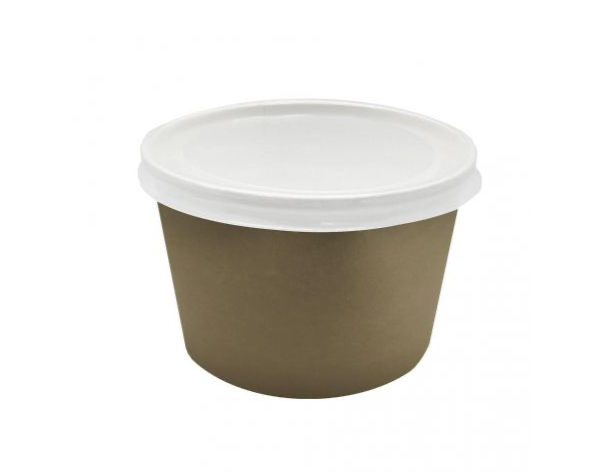 Envases para sopas de cartón Kraft - Blanco 470cc (500 uds)