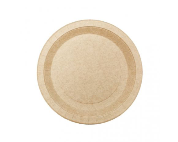 Plato cartón kraft Ø22cm (20PAQx20uds: 400 uds)