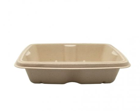 Envase rectangular antifuga de bagazo 500ml (600 uds)