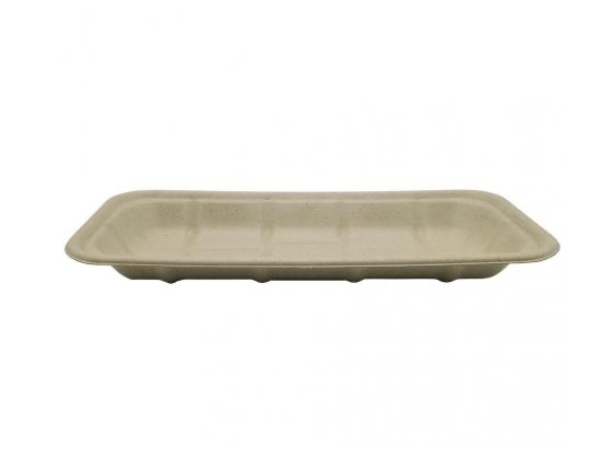 Rectangular wheat fiber trays 260 x 115 x 30mm (500 units)