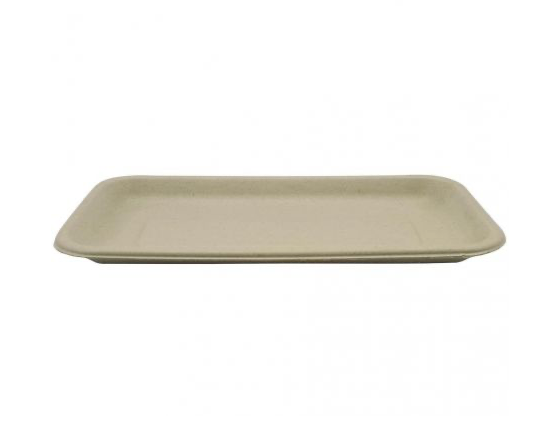Rectangular wheat fiber trays 212 x 110 x 15mm (500 units)