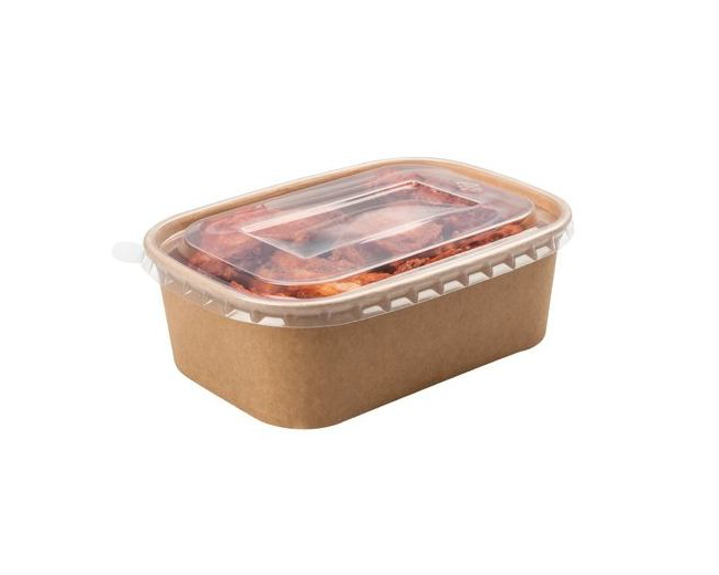 PE laminated Kraft Bamboo containers 750ml (300 units)
