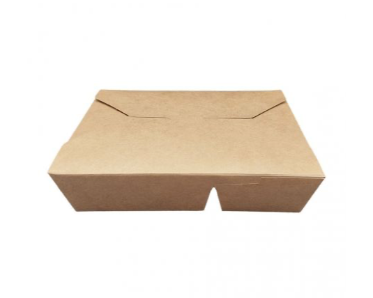 Envase take away kraft 2 compartimentos 200 x 140 x 45mm (240 uds)