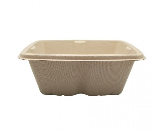 Envase rectangular antifuga de bagazo 1000ml (600 uds)