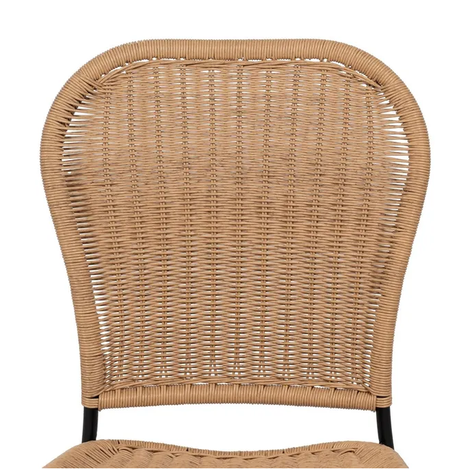 CHAISE DE SALON EN PE-ACIER NATUREL