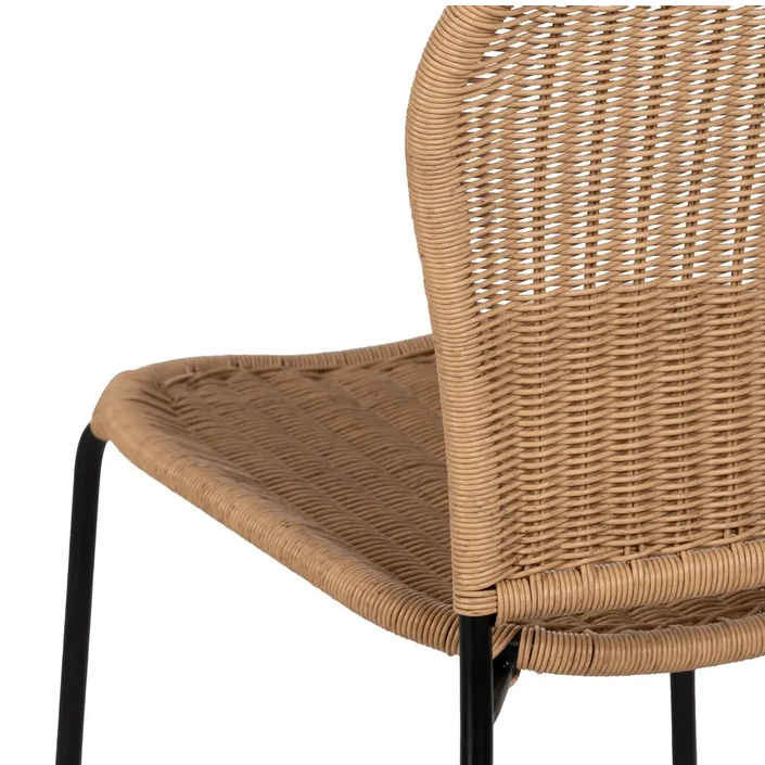 SILLA NATURAL PE-ACERO SALÓN