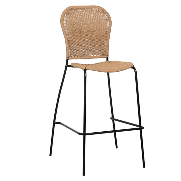 TABURETE NATURAL PE-ACERO SALÓN