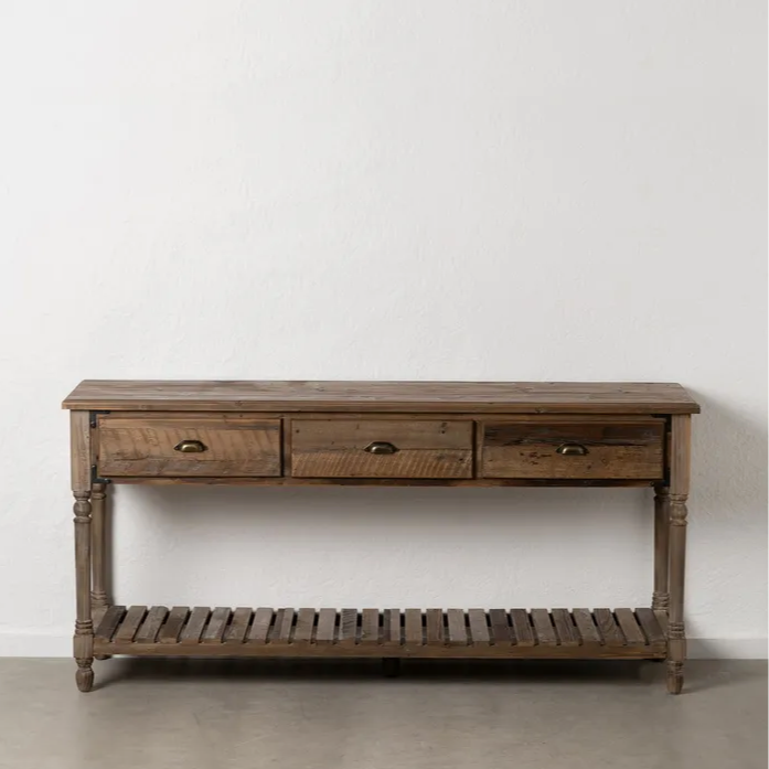 CONSOLE EN BOIS MARRON