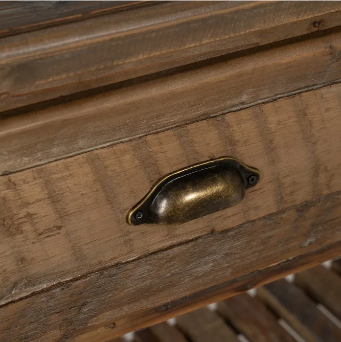 CONSOLE EN BOIS MARRON