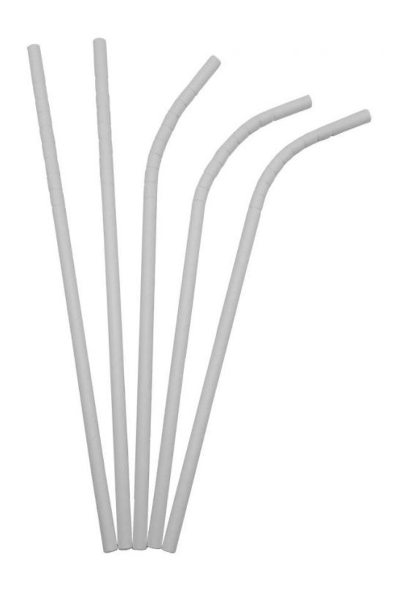 Flexible paper straws 6 x 230mm (5,000 units)