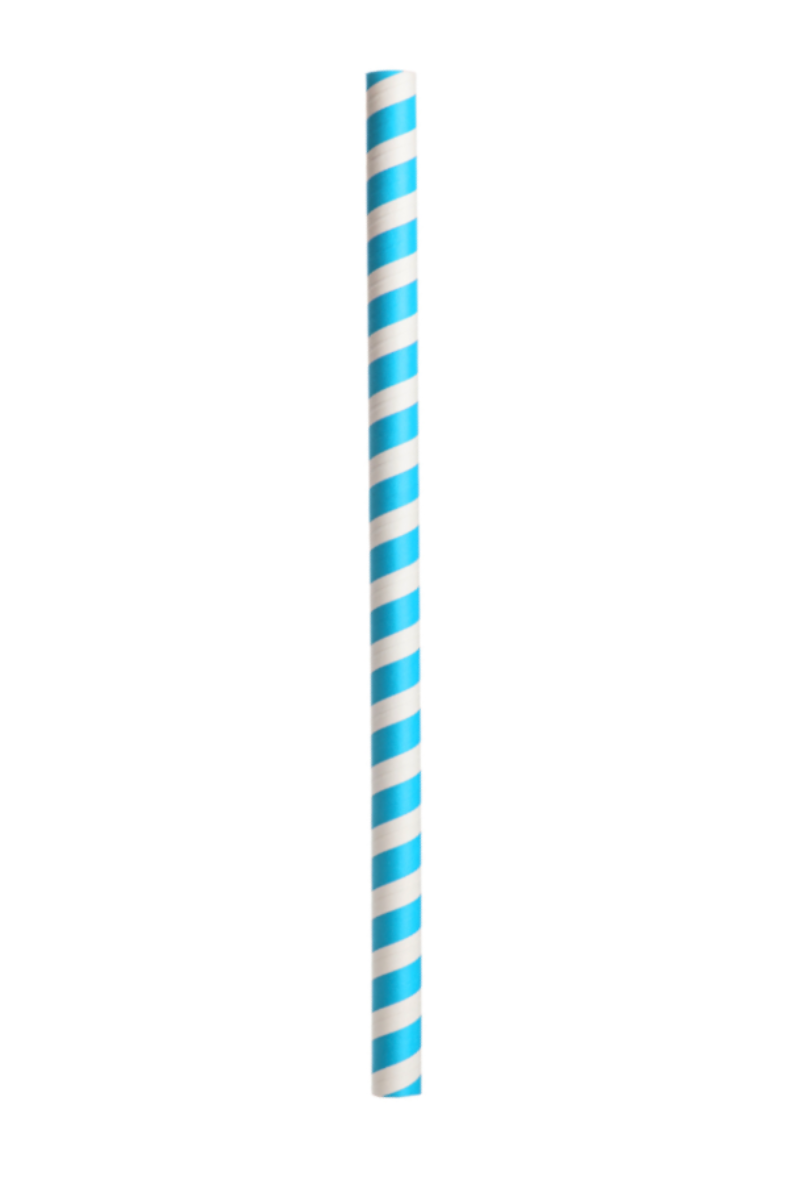 Pajitas de papel rectas Azules 6 x 200mm (10.000 uds)