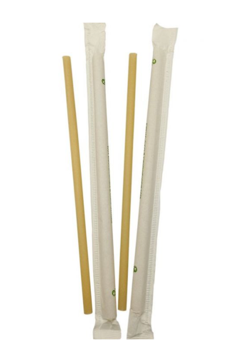 Pailles compostables 8 x 230 mm (2 500 unités)