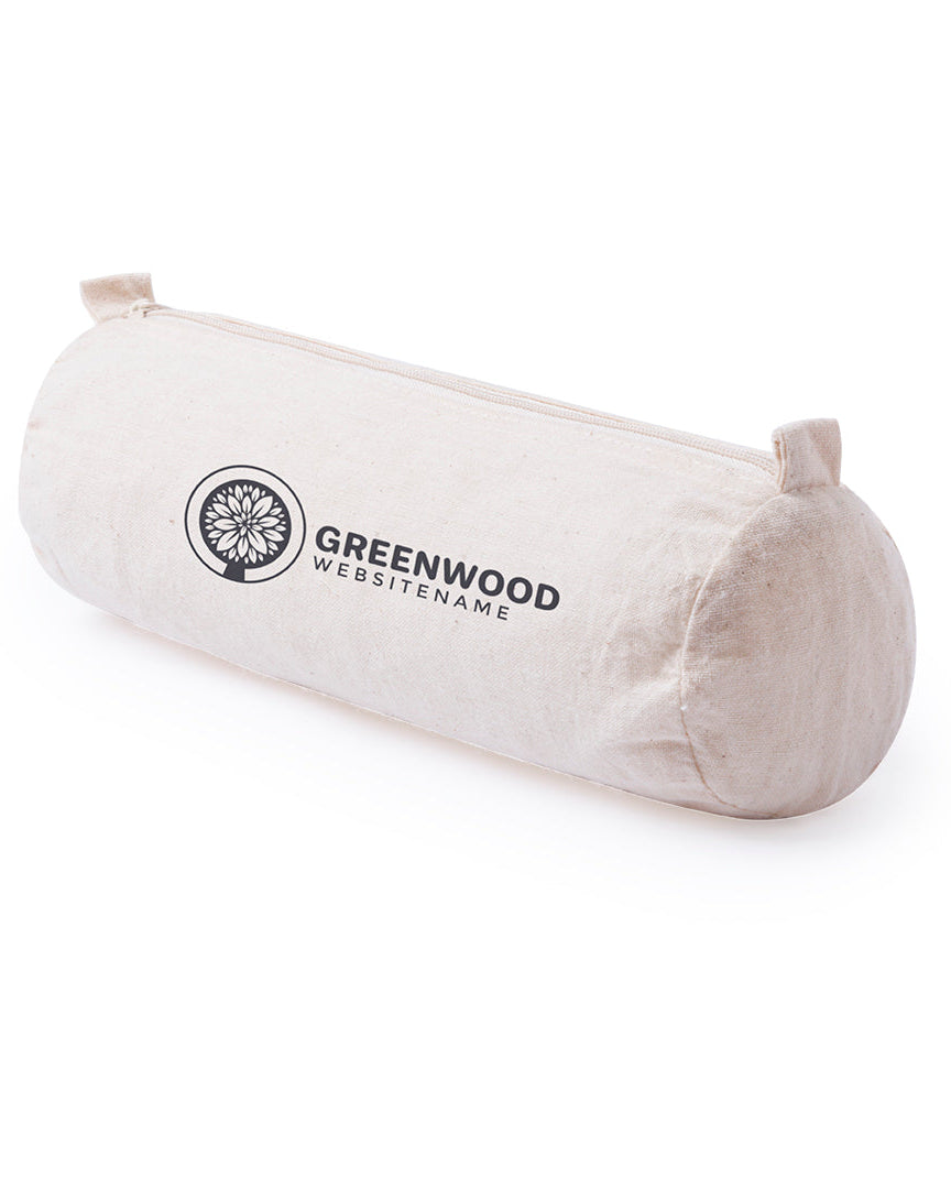 Estuche ecológico algodón – diseño cilíndrico con cremallera