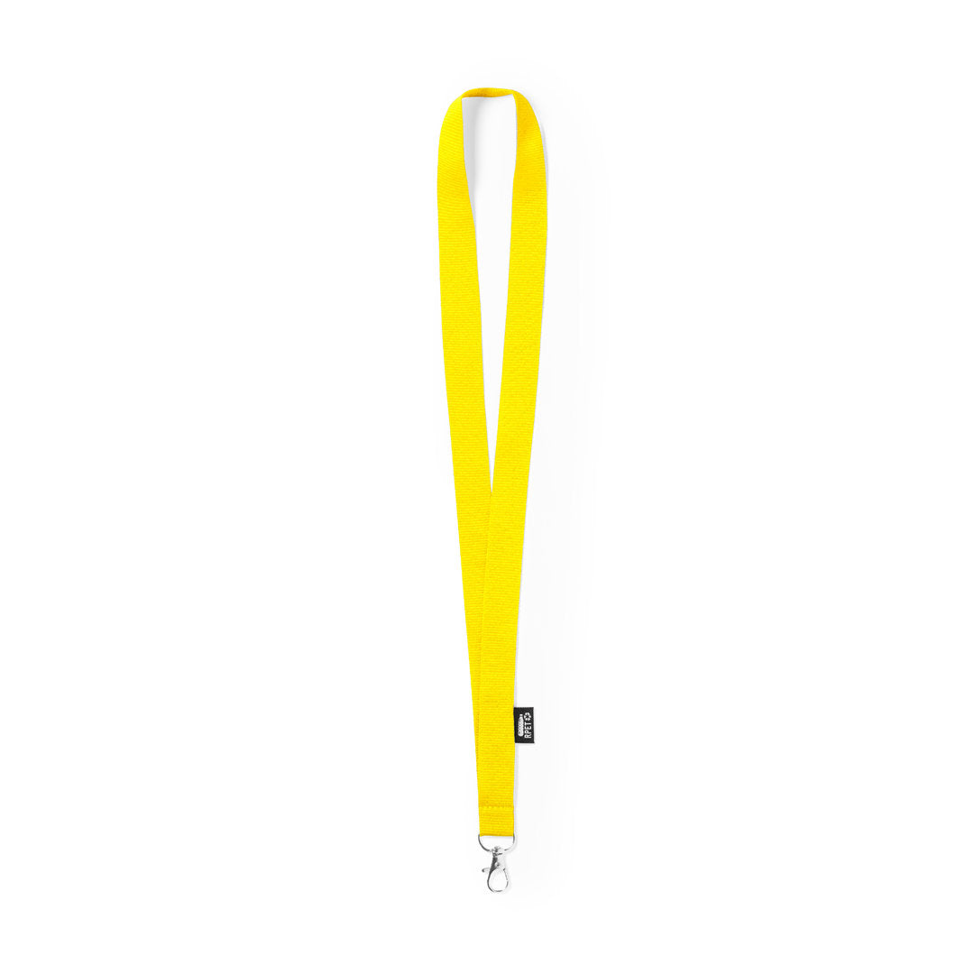 Lanyard RPET amarillo
