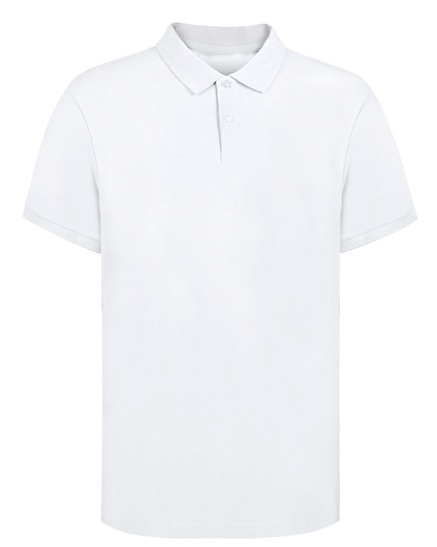 Polo Blanco Adulto 100% Algodón