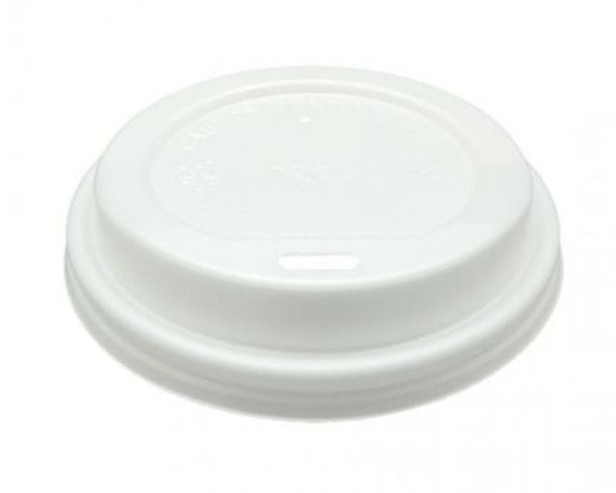 Tapa PLA blanca para vasos de papel Ø 80mm (1.000 uds)
