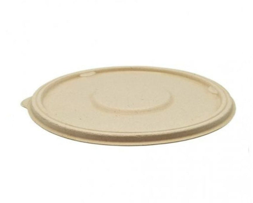 Couvercle anti-fuite rond pour bol en bagasse 1000 ml (400 unités)