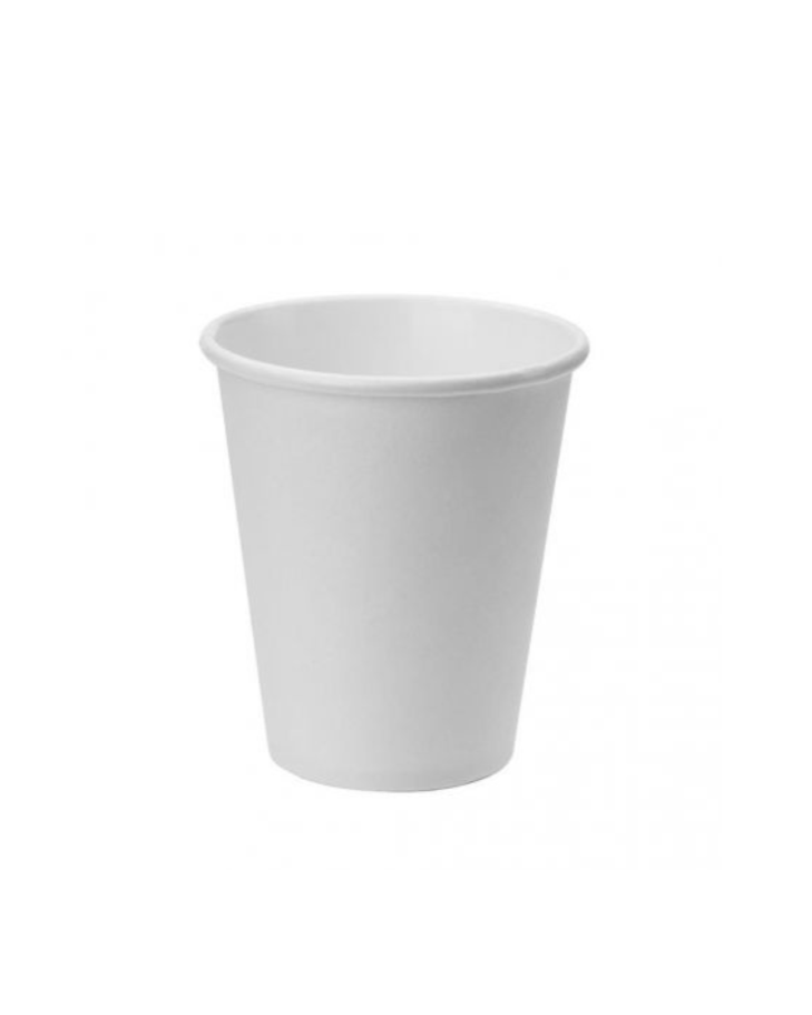 Vasos de papel Blancos Ø 80mm 240ml (8Oz) (1.000 uds)